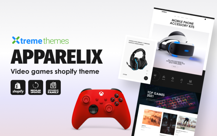 Tema Shopify Permainan Video Apparelix