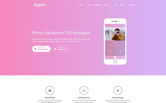 Appin - Tema WordPress Responsif Aplikasi