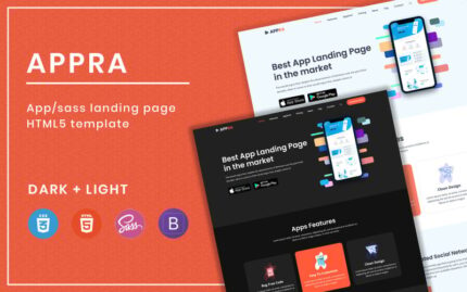 Appra - App landing page html5 template