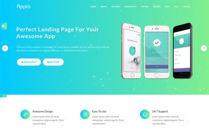 Appro - App Landing Page HTML Template