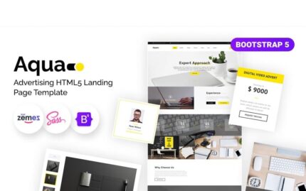 Aqua - Advertising HTML5 Landing Page Template