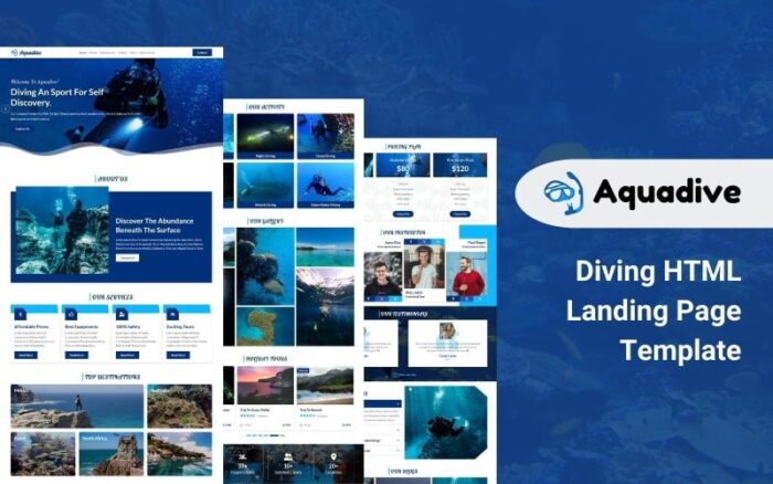 Aquadive - Template Halaman Arahan HTML5 untuk Menyelam