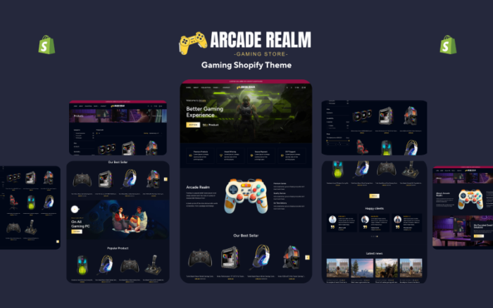 Arcade Realm - Tema Shopify Toko Game