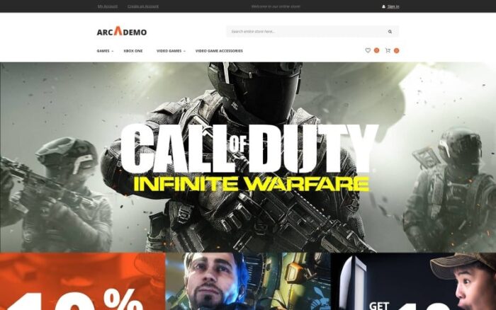 Arcademo - Tema Magento Responsif untuk Toko Video Game