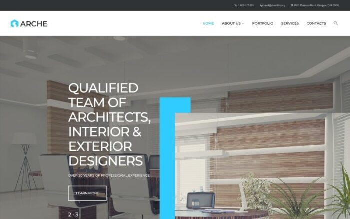 Arche - Template Situs Web HTML Kreatif Responsif Arsitektur