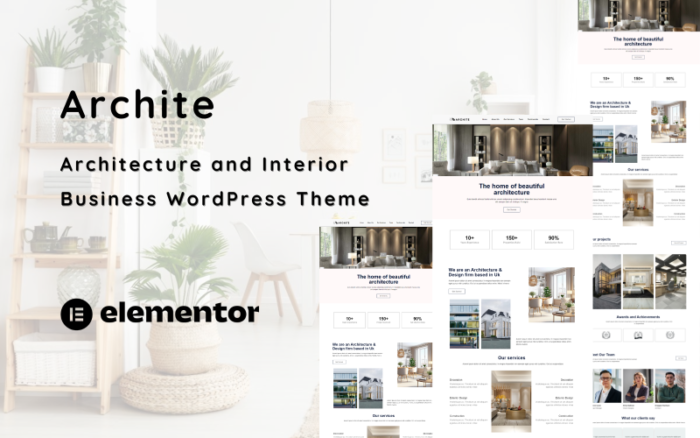 Archite - Arsitektur dan Interior Bisnis Elementor Tema WordPress Satu halaman