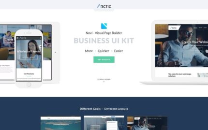 Arctica - Multipurpose Business with Novi Builder Landing Page Template