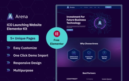 Arena ICO Launching Elementor Kit