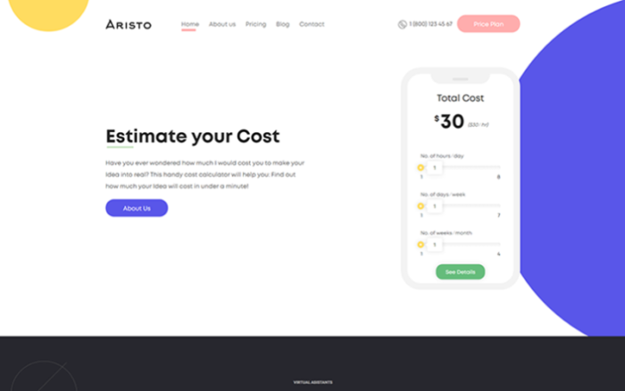 Aristo HTML Website template