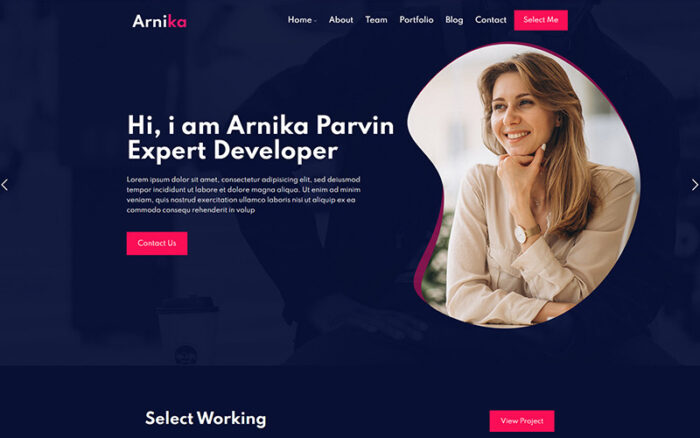 Arnika - Template Situs Web Responsif Kreatif Pribadi