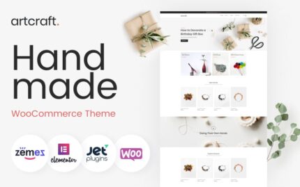 Artcraft - Tema ECommerce Buatan Tangan Bersih Elementor WooCommerce