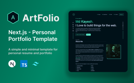 ArtFolio - React Portfolio Template with Nextjs