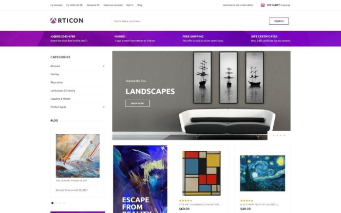 Articon - Tema Magento Toko Galeri Seni