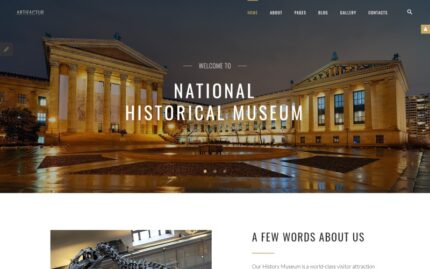 Templat Joomla Artifactur - Museum