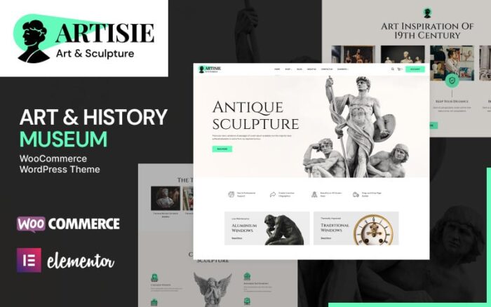 Tema WooCommerce Galeri Seni, Kerajinan, dan Museum Artisie