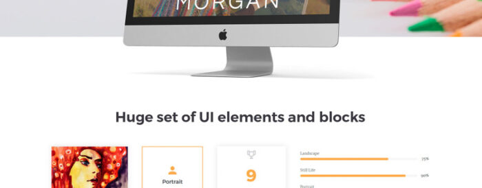 Morgan - Portofolio Artis Multihalaman HTML5 - Fitur Gambar 2
