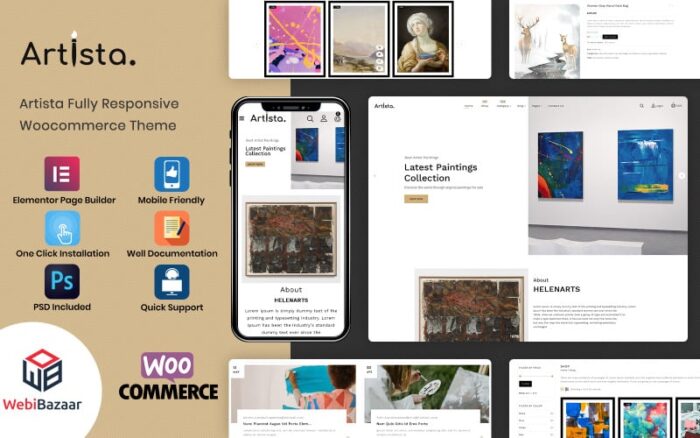 Artista - Tema WooCommerce Galeri Seni