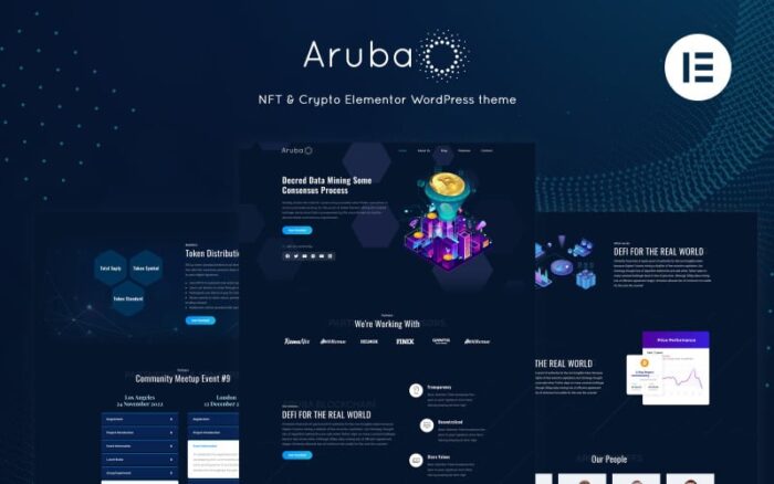 Aruba - Tema WordPress Kripto & ICO Elementor