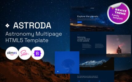 Astroda - Template HTML5 Astronomi