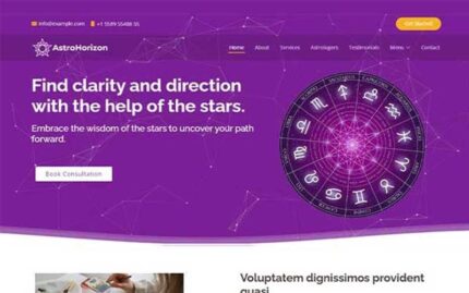 AstroHorizon - Template HTML Situs Web Astrologi