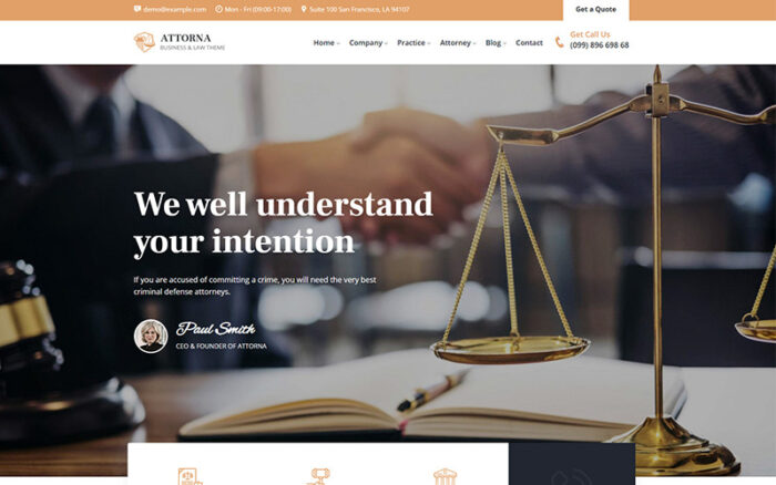 Attorna - Template Situs Web Responsif Hukum, Pengacara & Jaksa