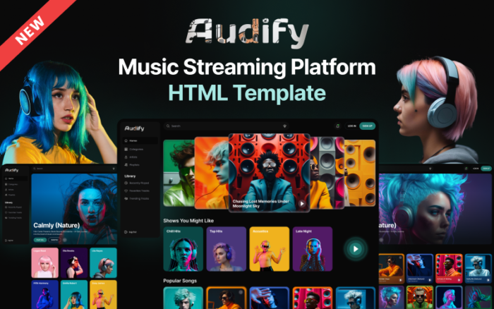 Audify - Template HTML Streaming Musik Online