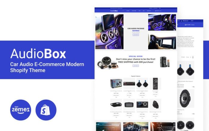 AudioBox - Tema Shopify E-Commerce Audio Mobil Modern