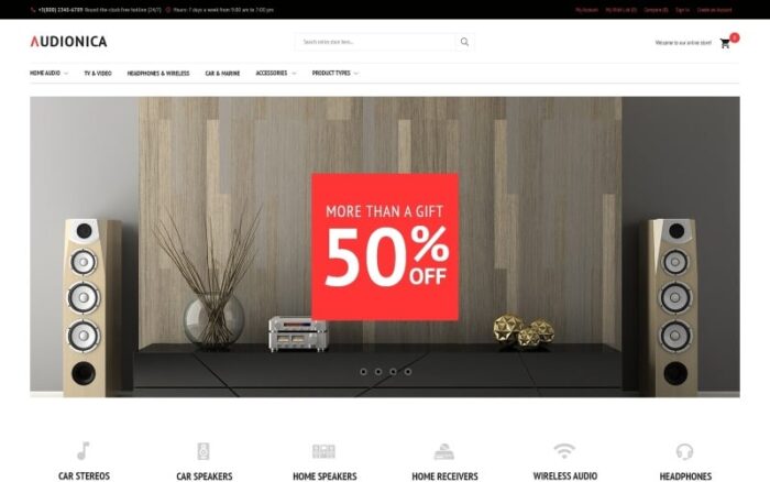 Audionica - Tema Magento Toko Audio