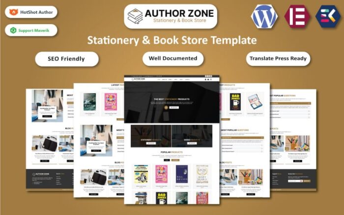 Author Zone - Template Elementor WooCommerce Toko Alat Tulis & Buku