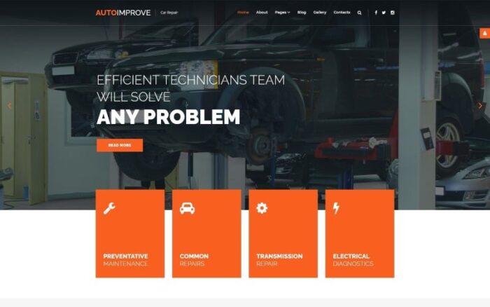 Autoimprove - Template Joomla Kreatif Multihalaman untuk Perbaikan Mobil