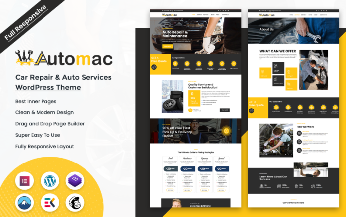 Automac - Tema WordPress Perbaikan Mobil & Layanan Otomotif