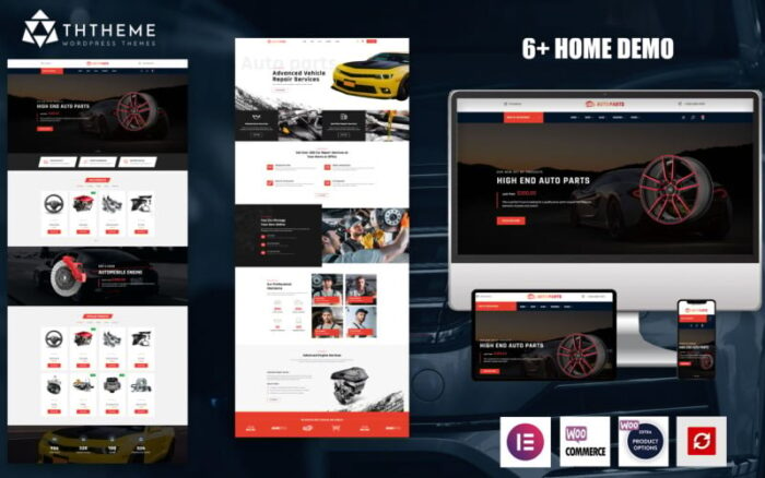 AutoPart – Tema WordPress Elementor Suku Cadang Otomotif & Layanan Mobil