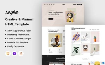 Awar – Creative & Minimal Website Template