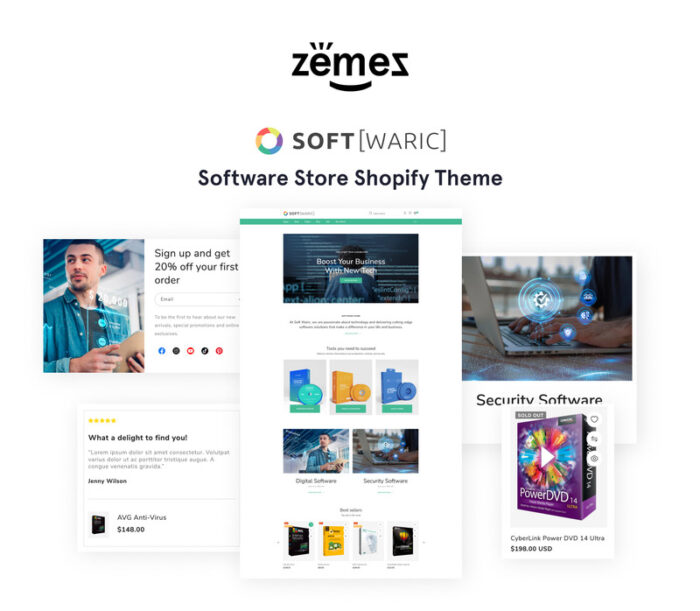 Soft Waric - Tema Toko Online Perangkat Lunak 2.0 Responsif Shopify - Fitur Gambar 1