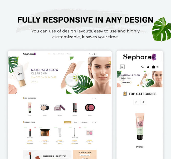 Toko Responsif Sephoria Bio–Cosmetics Health–Beauty Shopify 2.0 - Fitur Gambar 6