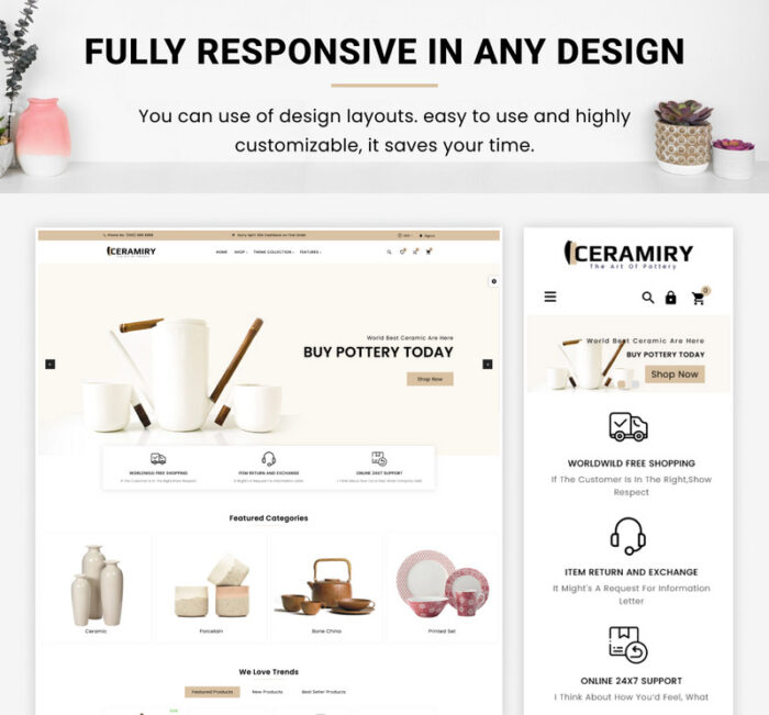 Ceramiry - Template Responsif Shopify 2.0 Dekorasi Rumah Interior Keramik - Fitur Gambar 6