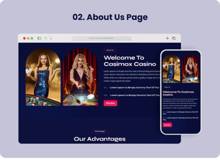 Casimox - Template HTML Kasino & Perjudian - Fitur Gambar 2