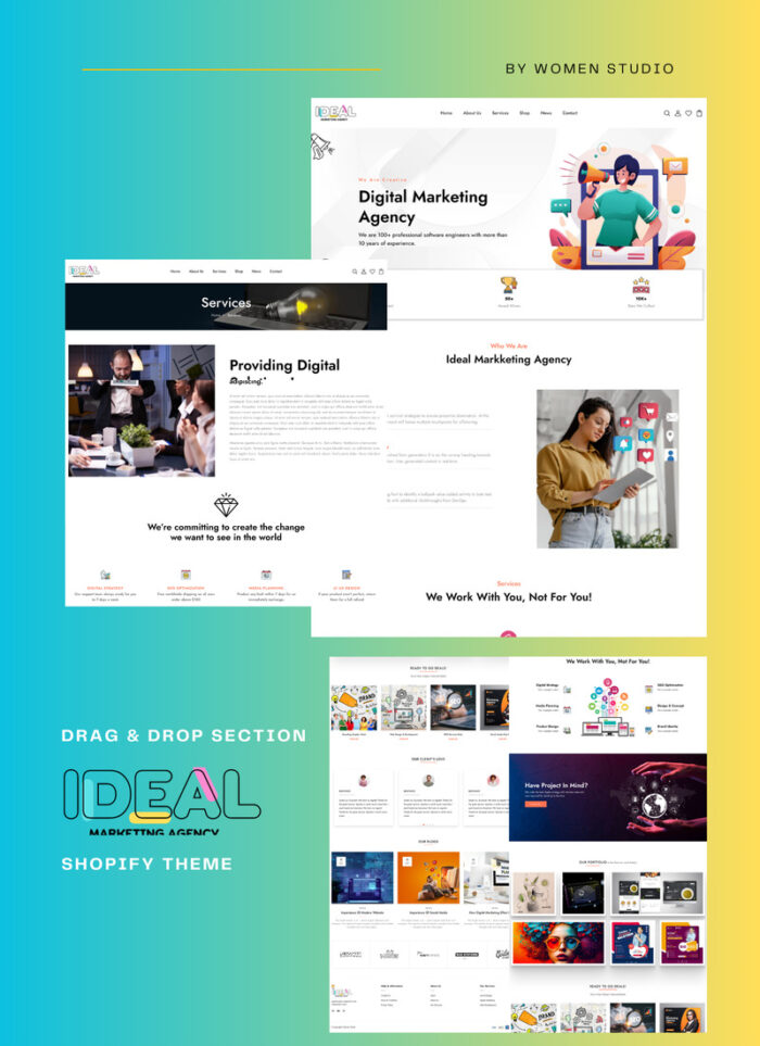 Ideal - Tema Shopify Agensi Pengembangan & Pemasaran Web - Fitur Gambar 1