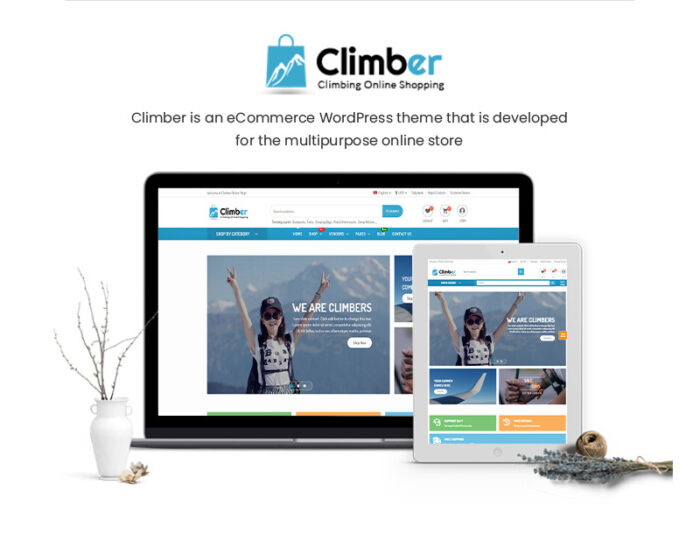 Climber - Tema Pasar Multi Vendor Tema WooCommerce - Fitur Gambar 1