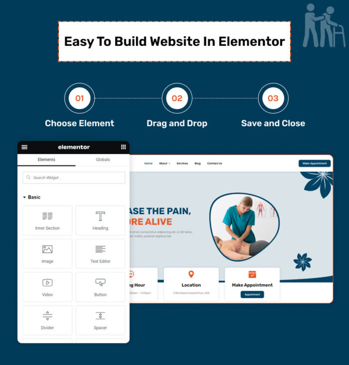 Kit Template WordPress Elementor Rumah Sakit Terapi Fisio - Perawatan Fisik - Fitur Gambar 5