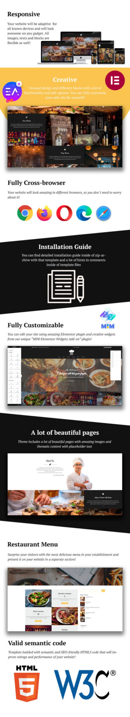 Resty - Tema WordPress Makanan & Restoran Serbaguna - Fitur Gambar 1