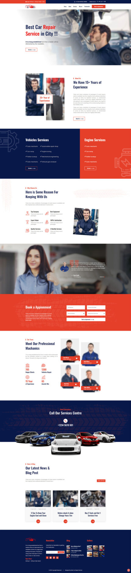 Template HTML Satu Halaman Perbaikan Mobil Carex - Fitur Gambar 1