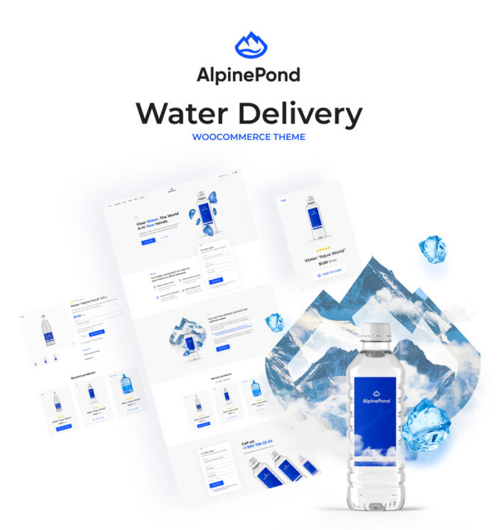 AlpinePond - Template Situs Web Air Minum Kemasan WordPress - Fitur Gambar 1