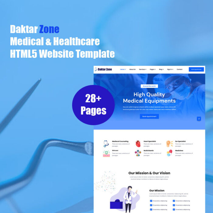 DaktarZone - Template HTML5 untuk Pasar Medis & Layanan Kesehatan - Fitur Gambar 2