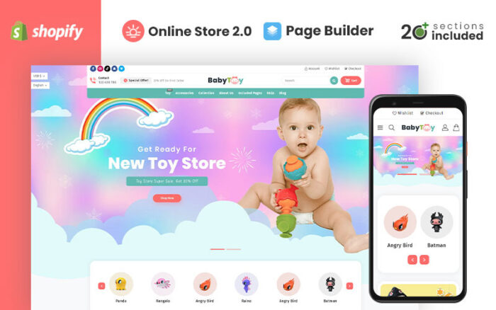 Tema Shopify Toko Mainan dan Aksesoris Bayi