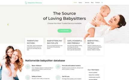 Direktori Pengasuh Bayi - Template Joomla Bersih Siap Pakai untuk Pengasuh Bayi