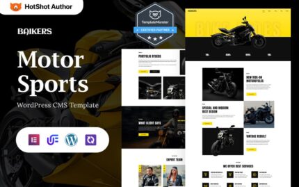 Baikers - Tema WordPress Elementor Olahraga Motor dan Balap