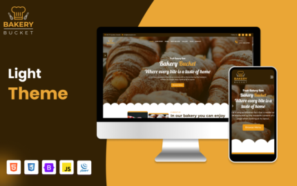 Bakery Bucket - One Page Bakery HTML Website Template