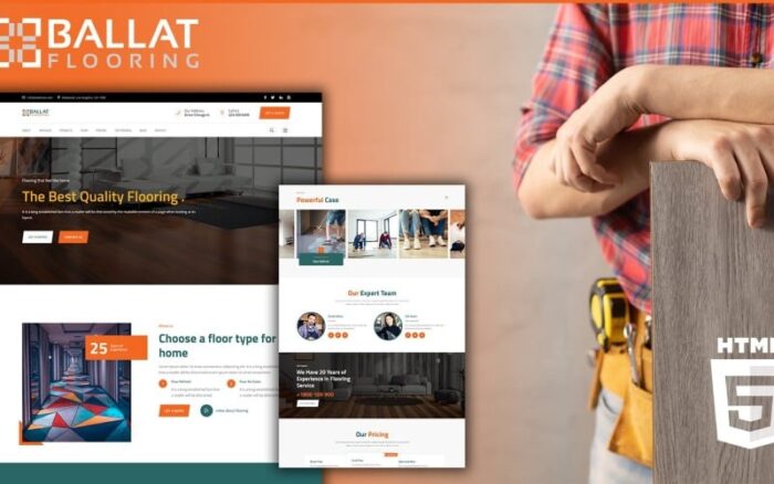 Templat Situs Web Landing Page Lantai dan Paving Ballat