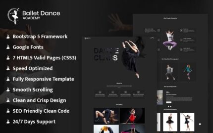 Templat HTML Akademi Tari Balet